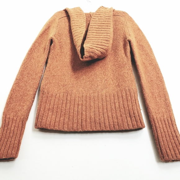Nwot Banana Republic Rust Tweed Lamb/Angora Blend Hooded Sweater - Picture 12 of 14